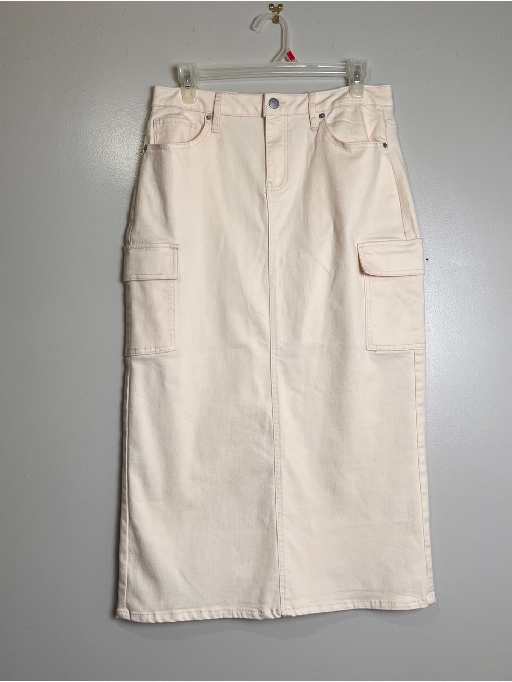 Marc New York Jeans Women's Cargo Denim Skirt Pale Yellow, Size 10, EUC